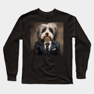 Havanese Dog in Suit Long Sleeve T-Shirt